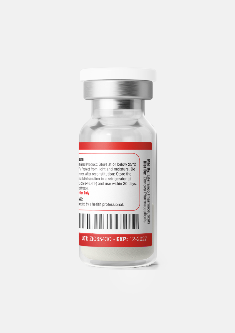 Peptide Vial, Back Label View