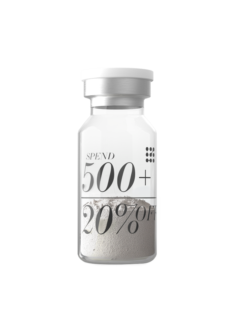 20 percent off label on supplement bottle
